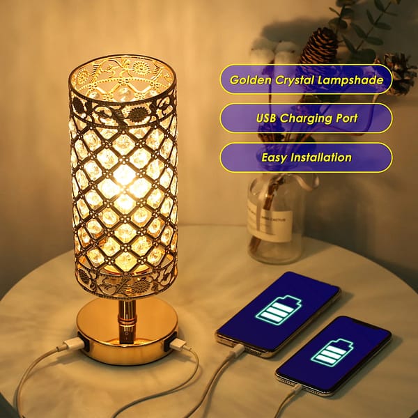 Contemporary Crystal Bedside Table Lamp Desk Lamps Idea Light LED